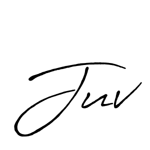 Juv stylish signature style. Best Handwritten Sign (Antro_Vectra_Bolder) for my name. Handwritten Signature Collection Ideas for my name Juv. Juv signature style 7 images and pictures png