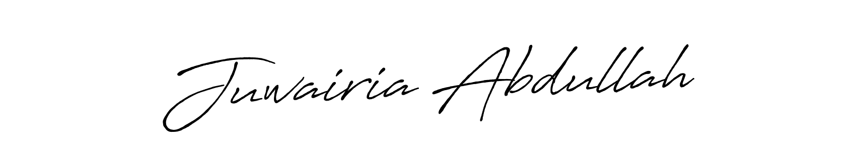 Juwairia Abdullah stylish signature style. Best Handwritten Sign (Antro_Vectra_Bolder) for my name. Handwritten Signature Collection Ideas for my name Juwairia Abdullah. Juwairia Abdullah signature style 7 images and pictures png