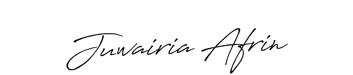 Use a signature maker to create a handwritten signature online. With this signature software, you can design (Antro_Vectra_Bolder) your own signature for name Juwairia Afrin. Juwairia Afrin signature style 7 images and pictures png