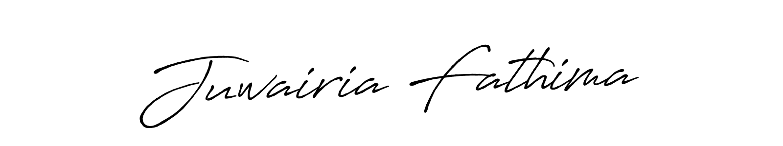 How to make Juwairia Fathima signature? Antro_Vectra_Bolder is a professional autograph style. Create handwritten signature for Juwairia Fathima name. Juwairia Fathima signature style 7 images and pictures png
