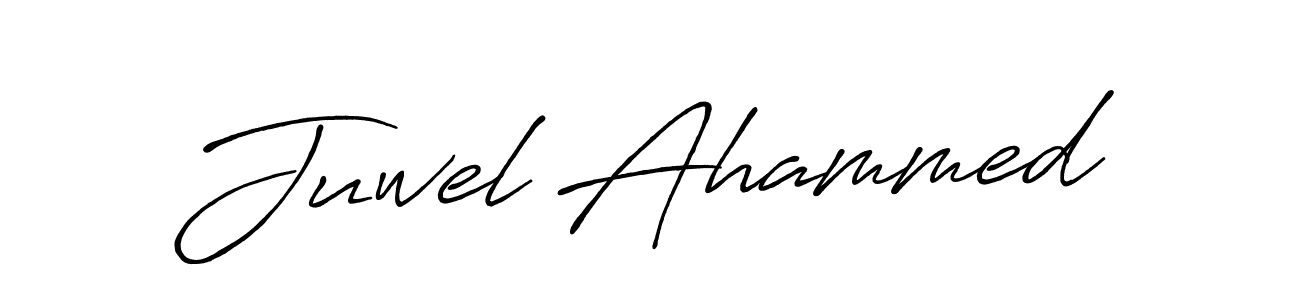 Design your own signature with our free online signature maker. With this signature software, you can create a handwritten (Antro_Vectra_Bolder) signature for name Juwel Ahammed. Juwel Ahammed signature style 7 images and pictures png