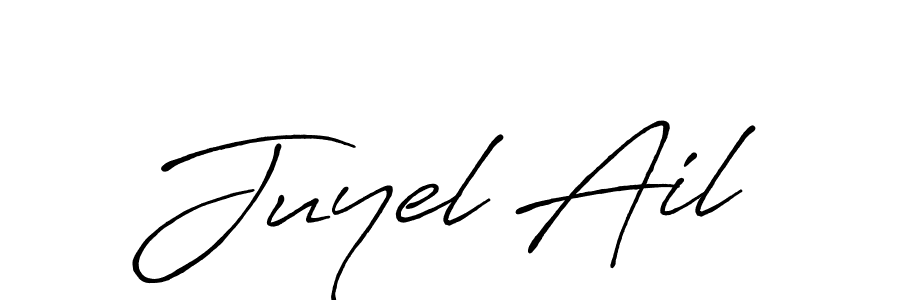 How to make Juyel Ail name signature. Use Antro_Vectra_Bolder style for creating short signs online. This is the latest handwritten sign. Juyel Ail signature style 7 images and pictures png