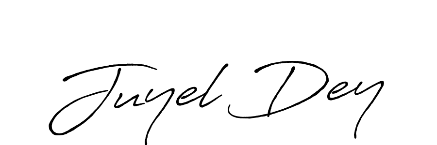 Make a beautiful signature design for name Juyel Dey. With this signature (Antro_Vectra_Bolder) style, you can create a handwritten signature for free. Juyel Dey signature style 7 images and pictures png