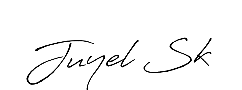 Use a signature maker to create a handwritten signature online. With this signature software, you can design (Antro_Vectra_Bolder) your own signature for name Juyel Sk. Juyel Sk signature style 7 images and pictures png