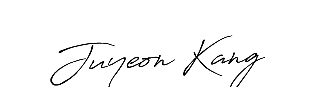 Juyeon Kang stylish signature style. Best Handwritten Sign (Antro_Vectra_Bolder) for my name. Handwritten Signature Collection Ideas for my name Juyeon Kang. Juyeon Kang signature style 7 images and pictures png