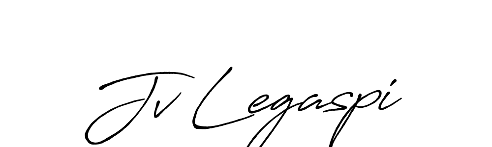 Make a beautiful signature design for name Jv Legaspi. With this signature (Antro_Vectra_Bolder) style, you can create a handwritten signature for free. Jv Legaspi signature style 7 images and pictures png