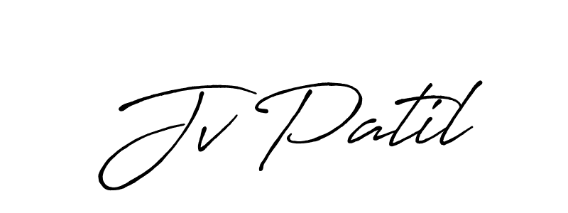 Design your own signature with our free online signature maker. With this signature software, you can create a handwritten (Antro_Vectra_Bolder) signature for name Jv Patil. Jv Patil signature style 7 images and pictures png