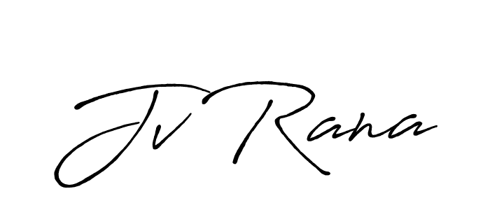 Create a beautiful signature design for name Jv Rana. With this signature (Antro_Vectra_Bolder) fonts, you can make a handwritten signature for free. Jv Rana signature style 7 images and pictures png