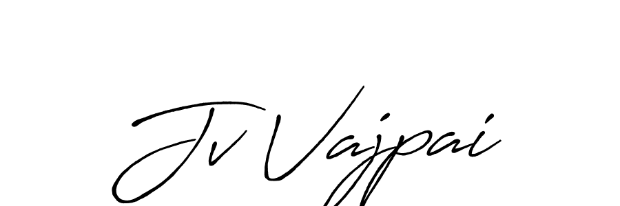 Similarly Antro_Vectra_Bolder is the best handwritten signature design. Signature creator online .You can use it as an online autograph creator for name Jv Vajpai. Jv Vajpai signature style 7 images and pictures png
