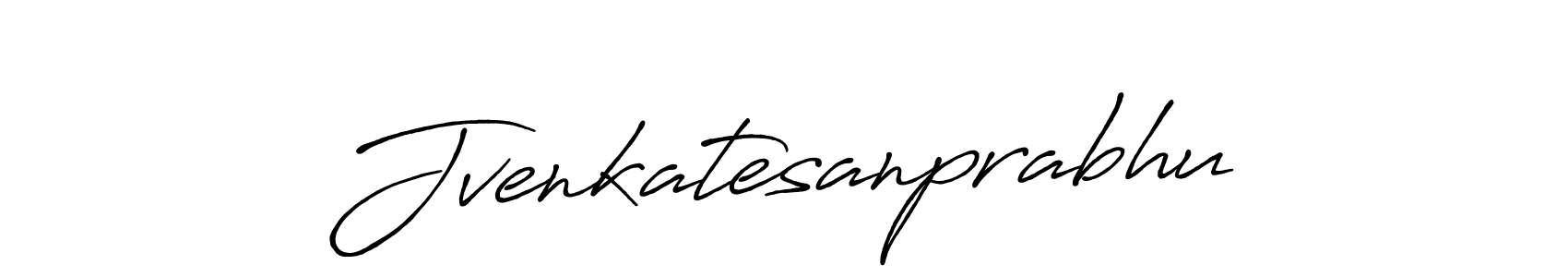 Create a beautiful signature design for name Jvenkatesanprabhu. With this signature (Antro_Vectra_Bolder) fonts, you can make a handwritten signature for free. Jvenkatesanprabhu signature style 7 images and pictures png