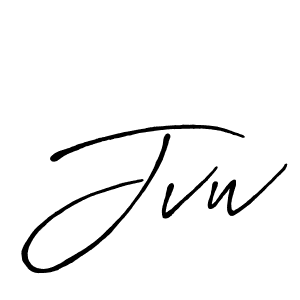 The best way (Antro_Vectra_Bolder) to make a short signature is to pick only two or three words in your name. The name Jvw include a total of six letters. For converting this name. Jvw signature style 7 images and pictures png