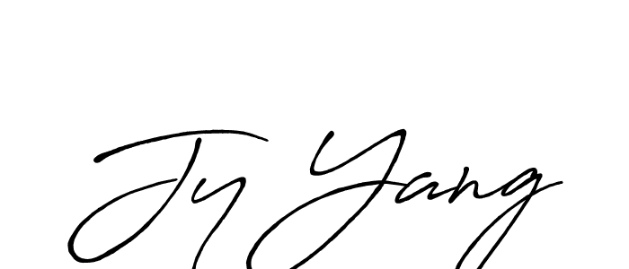 Make a beautiful signature design for name Jy Yang. With this signature (Antro_Vectra_Bolder) style, you can create a handwritten signature for free. Jy Yang signature style 7 images and pictures png
