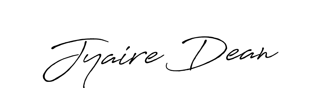 How to make Jyaire Dean name signature. Use Antro_Vectra_Bolder style for creating short signs online. This is the latest handwritten sign. Jyaire Dean signature style 7 images and pictures png