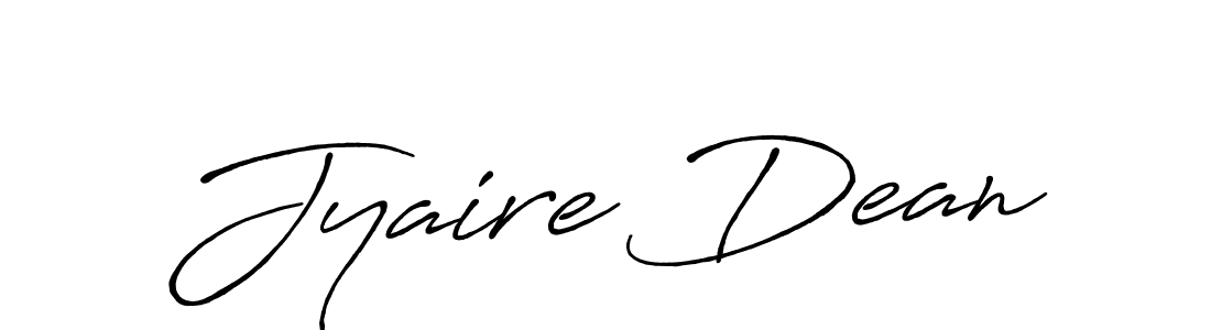 How to make Jyaire Dean name signature. Use Antro_Vectra_Bolder style for creating short signs online. This is the latest handwritten sign. Jyaire Dean signature style 7 images and pictures png