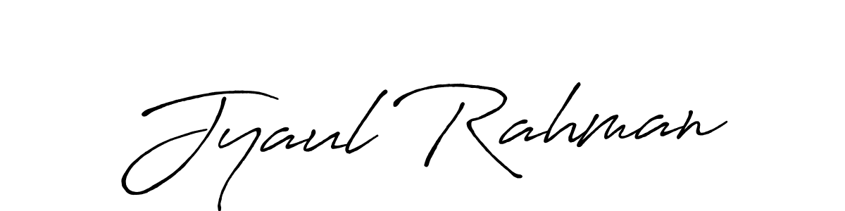 Create a beautiful signature design for name Jyaul Rahman. With this signature (Antro_Vectra_Bolder) fonts, you can make a handwritten signature for free. Jyaul Rahman signature style 7 images and pictures png
