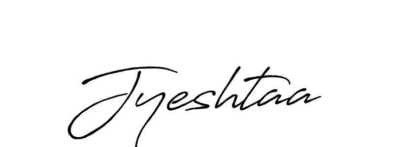 How to make Jyeshtaa name signature. Use Antro_Vectra_Bolder style for creating short signs online. This is the latest handwritten sign. Jyeshtaa signature style 7 images and pictures png