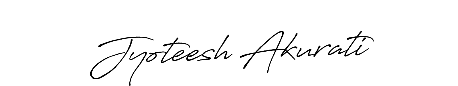 Use a signature maker to create a handwritten signature online. With this signature software, you can design (Antro_Vectra_Bolder) your own signature for name Jyoteesh Akurati. Jyoteesh Akurati signature style 7 images and pictures png