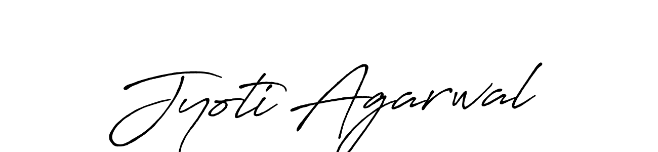 Create a beautiful signature design for name Jyoti Agarwal. With this signature (Antro_Vectra_Bolder) fonts, you can make a handwritten signature for free. Jyoti Agarwal signature style 7 images and pictures png