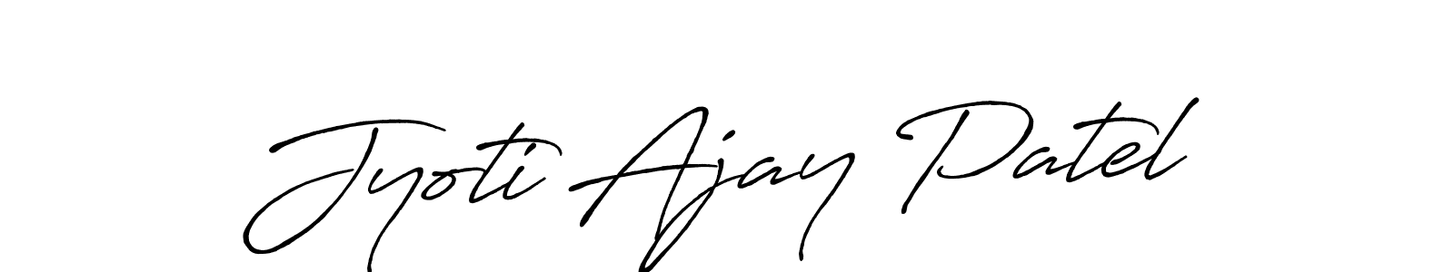 Use a signature maker to create a handwritten signature online. With this signature software, you can design (Antro_Vectra_Bolder) your own signature for name Jyoti Ajay Patel. Jyoti Ajay Patel signature style 7 images and pictures png