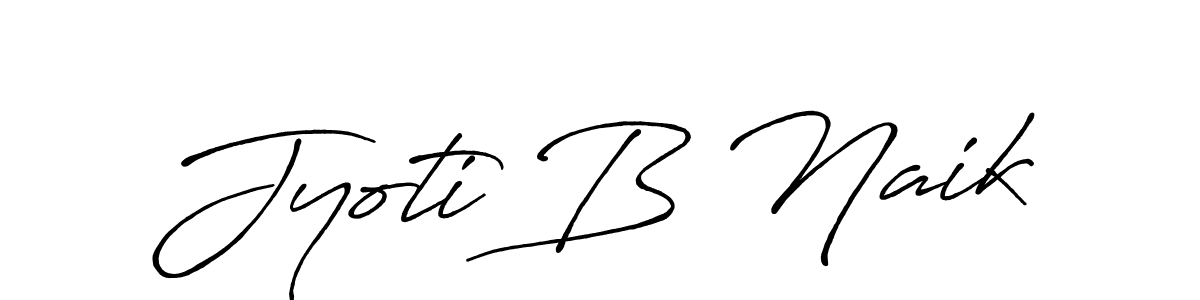 Make a beautiful signature design for name Jyoti B Naik. With this signature (Antro_Vectra_Bolder) style, you can create a handwritten signature for free. Jyoti B Naik signature style 7 images and pictures png