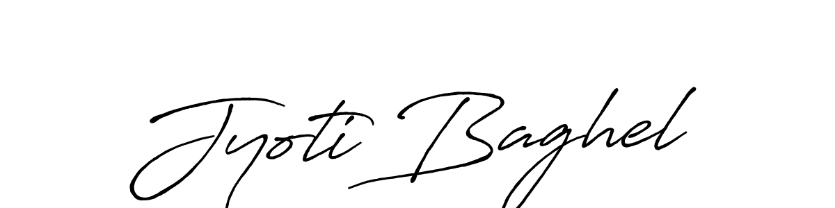 How to make Jyoti Baghel name signature. Use Antro_Vectra_Bolder style for creating short signs online. This is the latest handwritten sign. Jyoti Baghel signature style 7 images and pictures png