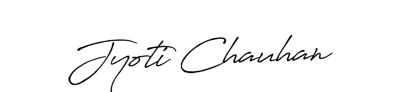 Make a beautiful signature design for name Jyoti Chauhan. With this signature (Antro_Vectra_Bolder) style, you can create a handwritten signature for free. Jyoti Chauhan signature style 7 images and pictures png