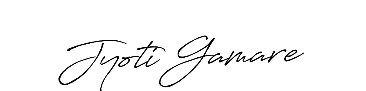 Use a signature maker to create a handwritten signature online. With this signature software, you can design (Antro_Vectra_Bolder) your own signature for name Jyoti Gamare. Jyoti Gamare signature style 7 images and pictures png