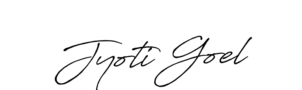 How to make Jyoti Goel name signature. Use Antro_Vectra_Bolder style for creating short signs online. This is the latest handwritten sign. Jyoti Goel signature style 7 images and pictures png