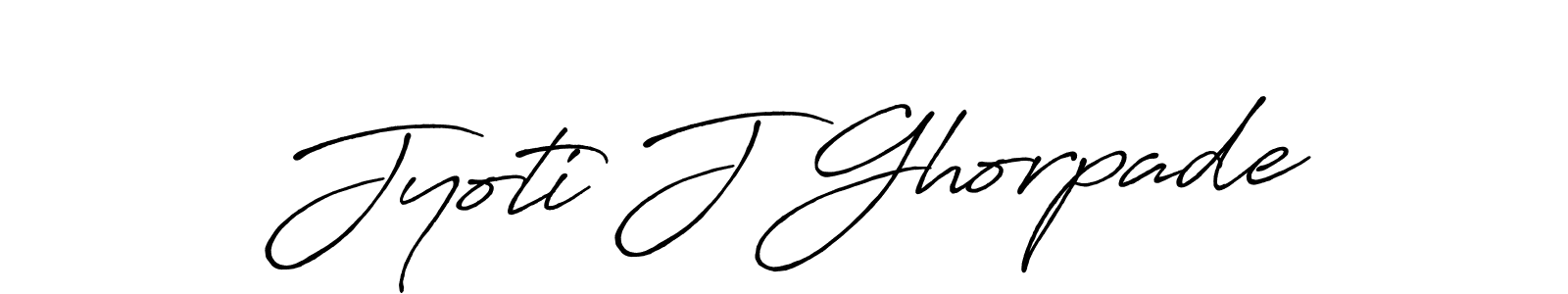 How to make Jyoti J Ghorpade signature? Antro_Vectra_Bolder is a professional autograph style. Create handwritten signature for Jyoti J Ghorpade name. Jyoti J Ghorpade signature style 7 images and pictures png