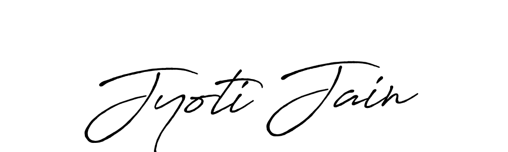 Create a beautiful signature design for name Jyoti Jain. With this signature (Antro_Vectra_Bolder) fonts, you can make a handwritten signature for free. Jyoti Jain signature style 7 images and pictures png