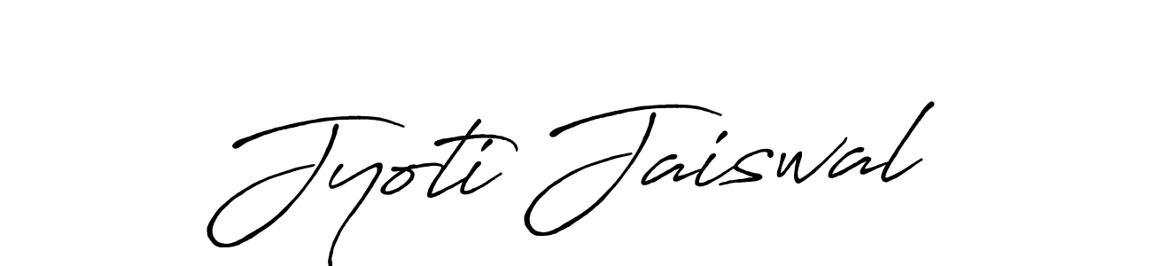 Jyoti Jaiswal stylish signature style. Best Handwritten Sign (Antro_Vectra_Bolder) for my name. Handwritten Signature Collection Ideas for my name Jyoti Jaiswal. Jyoti Jaiswal signature style 7 images and pictures png