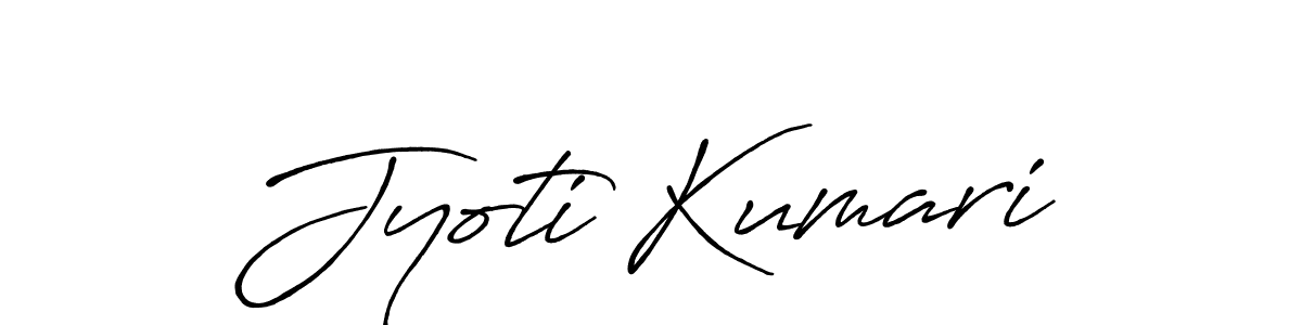 How to make Jyoti Kumari name signature. Use Antro_Vectra_Bolder style for creating short signs online. This is the latest handwritten sign. Jyoti Kumari signature style 7 images and pictures png