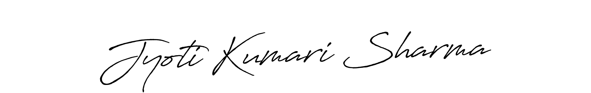 How to make Jyoti Kumari Sharma name signature. Use Antro_Vectra_Bolder style for creating short signs online. This is the latest handwritten sign. Jyoti Kumari Sharma signature style 7 images and pictures png