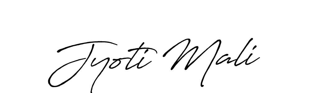 Use a signature maker to create a handwritten signature online. With this signature software, you can design (Antro_Vectra_Bolder) your own signature for name Jyoti Mali. Jyoti Mali signature style 7 images and pictures png