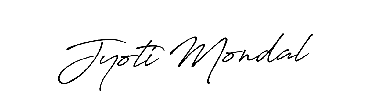 Create a beautiful signature design for name Jyoti Mondal. With this signature (Antro_Vectra_Bolder) fonts, you can make a handwritten signature for free. Jyoti Mondal signature style 7 images and pictures png