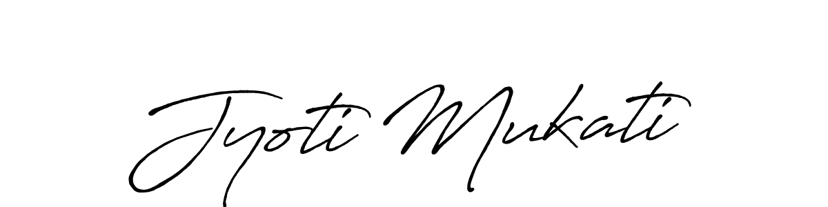 Make a beautiful signature design for name Jyoti Mukati. With this signature (Antro_Vectra_Bolder) style, you can create a handwritten signature for free. Jyoti Mukati signature style 7 images and pictures png