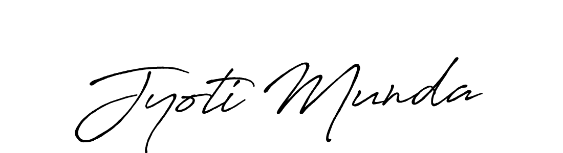 How to make Jyoti Munda name signature. Use Antro_Vectra_Bolder style for creating short signs online. This is the latest handwritten sign. Jyoti Munda signature style 7 images and pictures png