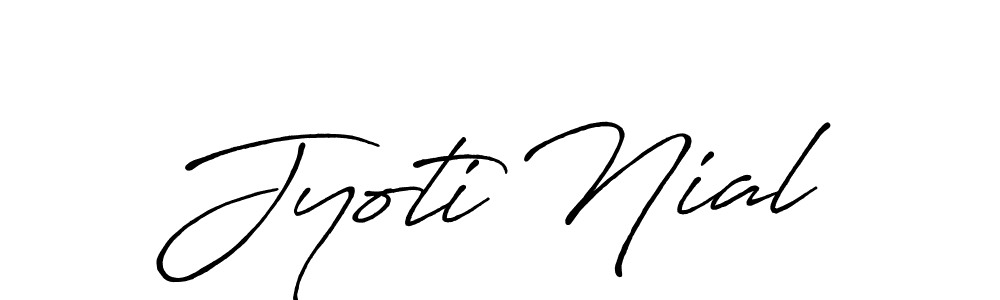 Jyoti Nial stylish signature style. Best Handwritten Sign (Antro_Vectra_Bolder) for my name. Handwritten Signature Collection Ideas for my name Jyoti Nial. Jyoti Nial signature style 7 images and pictures png