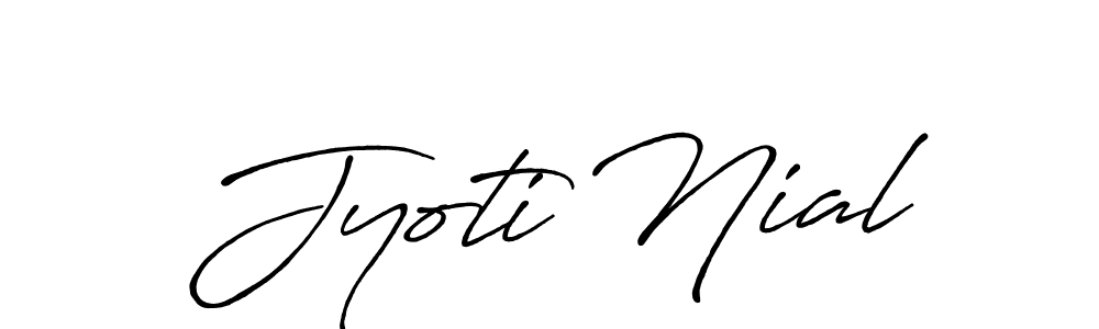 Jyoti Nial stylish signature style. Best Handwritten Sign (Antro_Vectra_Bolder) for my name. Handwritten Signature Collection Ideas for my name Jyoti Nial. Jyoti Nial signature style 7 images and pictures png