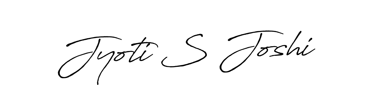 How to make Jyoti S Joshi name signature. Use Antro_Vectra_Bolder style for creating short signs online. This is the latest handwritten sign. Jyoti S Joshi signature style 7 images and pictures png