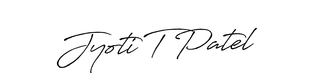 It looks lik you need a new signature style for name Jyoti T Patel. Design unique handwritten (Antro_Vectra_Bolder) signature with our free signature maker in just a few clicks. Jyoti T Patel signature style 7 images and pictures png