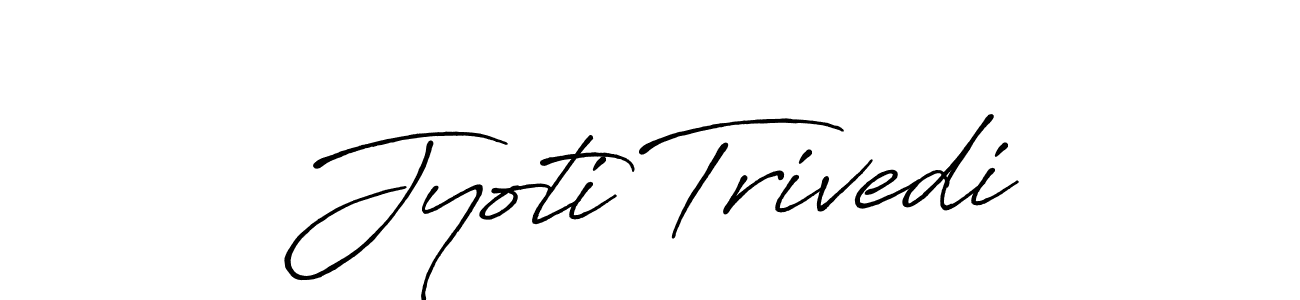 Make a beautiful signature design for name Jyoti Trivedi. With this signature (Antro_Vectra_Bolder) style, you can create a handwritten signature for free. Jyoti Trivedi signature style 7 images and pictures png