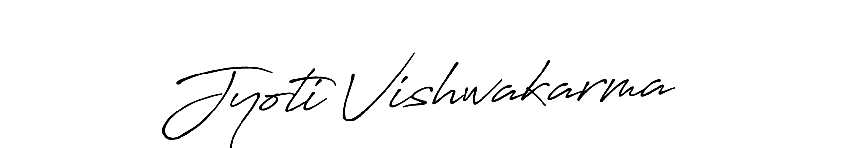 Create a beautiful signature design for name Jyoti Vishwakarma. With this signature (Antro_Vectra_Bolder) fonts, you can make a handwritten signature for free. Jyoti Vishwakarma signature style 7 images and pictures png