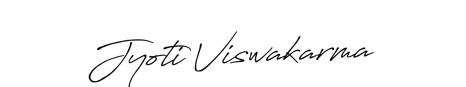 How to make Jyoti Viswakarma name signature. Use Antro_Vectra_Bolder style for creating short signs online. This is the latest handwritten sign. Jyoti Viswakarma signature style 7 images and pictures png