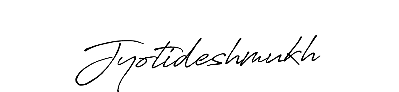 How to make Jyotideshmukh name signature. Use Antro_Vectra_Bolder style for creating short signs online. This is the latest handwritten sign. Jyotideshmukh signature style 7 images and pictures png
