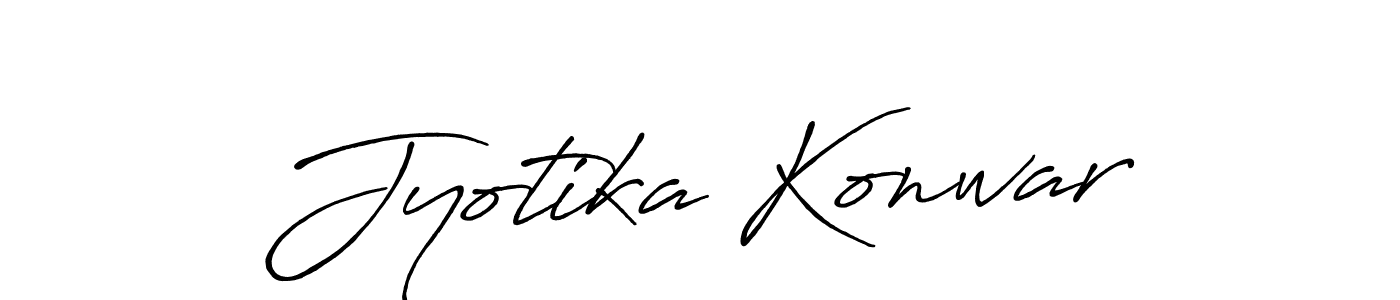 How to make Jyotika Konwar signature? Antro_Vectra_Bolder is a professional autograph style. Create handwritten signature for Jyotika Konwar name. Jyotika Konwar signature style 7 images and pictures png