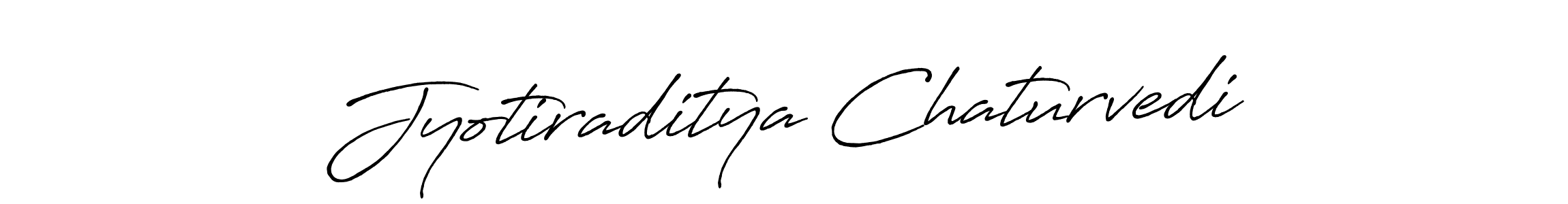 How to make Jyotiraditya Chaturvedi name signature. Use Antro_Vectra_Bolder style for creating short signs online. This is the latest handwritten sign. Jyotiraditya Chaturvedi signature style 7 images and pictures png