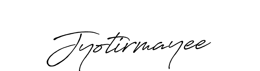 Make a beautiful signature design for name Jyotirmayee. With this signature (Antro_Vectra_Bolder) style, you can create a handwritten signature for free. Jyotirmayee signature style 7 images and pictures png