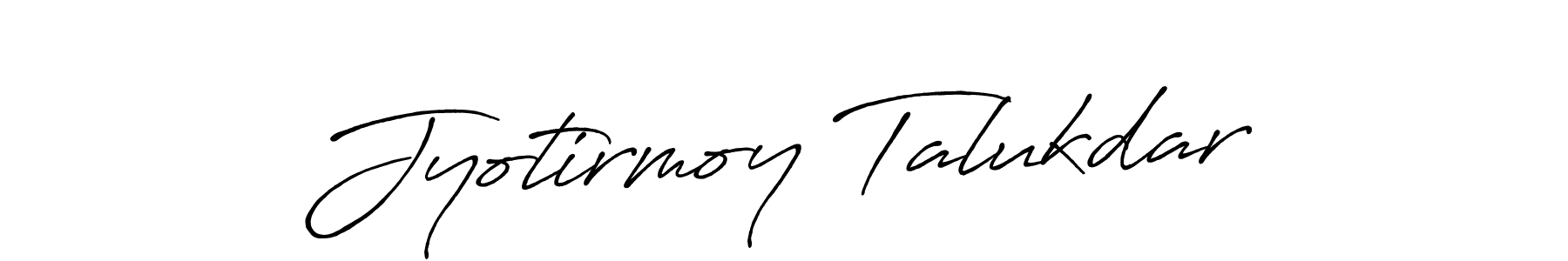 Create a beautiful signature design for name Jyotirmoy Talukdar. With this signature (Antro_Vectra_Bolder) fonts, you can make a handwritten signature for free. Jyotirmoy Talukdar signature style 7 images and pictures png