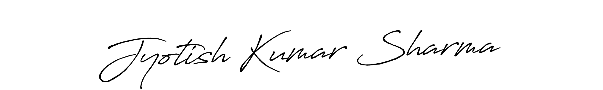 How to make Jyotish Kumar Sharma name signature. Use Antro_Vectra_Bolder style for creating short signs online. This is the latest handwritten sign. Jyotish Kumar Sharma signature style 7 images and pictures png